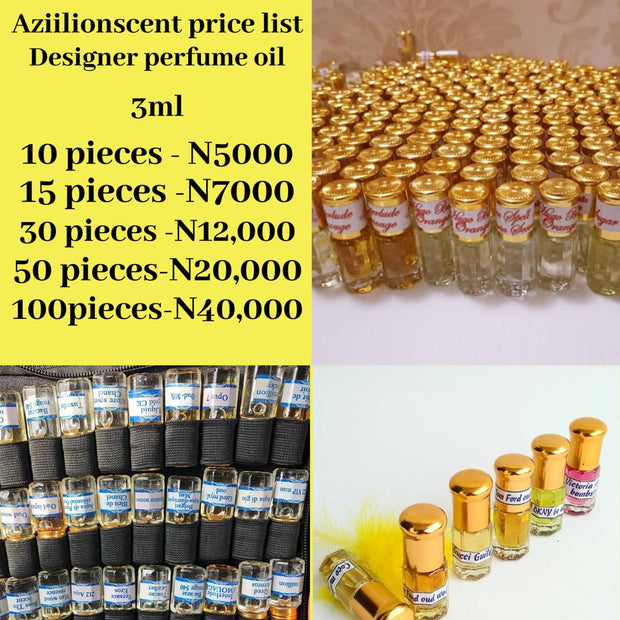 Designers perfume oil 3ml available fragrance up to 50